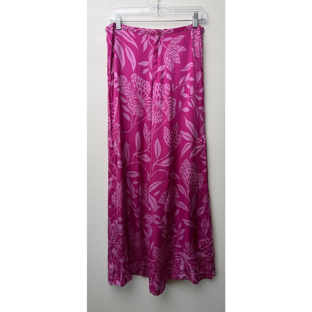 Poupette St Barth Pink Pants Womens S Wide Leg - Picture 2 of 16